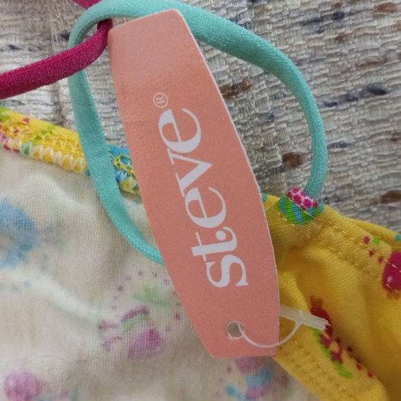 St. Eve M Panties Spring yellow Birds Trees Hot Pink Green Blue NEW - Picture 8 of 8